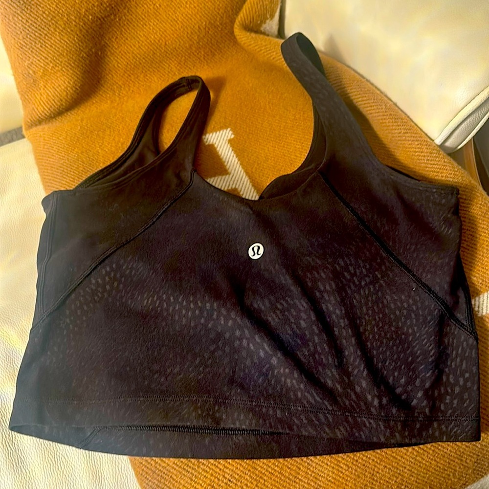 Lululemon Woman’s Align Tank Sz 8 EUC CHEETA BLACK AND CHARCOAL SPECS